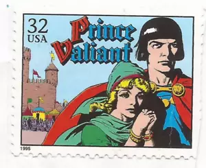 SELLO US SCOTT 3000s "Cómic Strip Classics-Prince Valiant" 32 CENTAVOS 1995 - Imagen 1 de 2