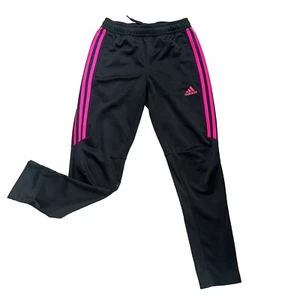 Adidas YOUTH Climacool Soccer Sweat Pants Black Pink Size M - Picture 1 of 5