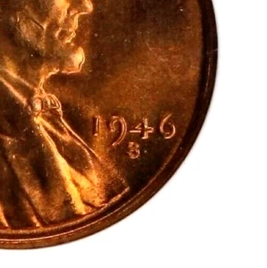1946-S Lincoln Cent ANACS MS66 RD RPM-11 S/S - Picture 1 of 4