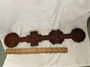 WWII era hand carved US Army Plaque Civil Spanish American VFW WWI American Legi - Picture 1 of 6