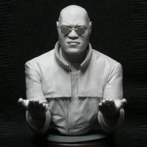 1/10 BUST 90mm Resin Model Kit The Matrix Morpheus Movie Unpainted - Picture 1 of 3