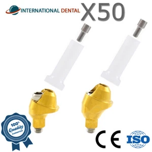 50 Slim Angled Multi Unit Adapter Head 17° Set + Plastic Sleeve Dental Fixture - Picture 1 of 8