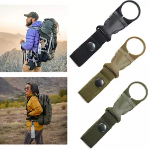 Taktischer Outdoor Nylon Karabiner Wasserflasche Schnalle Haken Rack Ausrüstung Clip Band - Bild 1 von 30