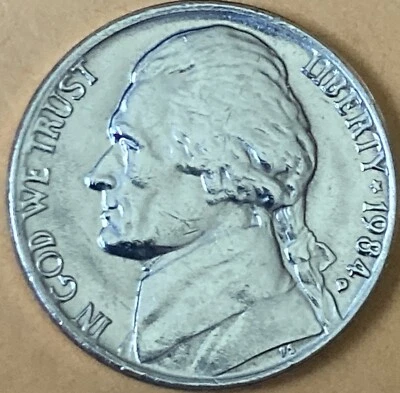 1984 D Nickel. Fat Letters W, Double Die Error on observe Liberty, High Gloss - Image 1 of 4