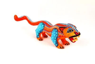 Oaxacan Wood Carving Juventino Melchor Jaguar Oaxaca Mexican Folk Art Alebrije - Image 1 of 4