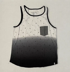 Sovereign Code Boys Tank Top Size 14-16 Lightening Pattern White Grey Black Fade - Picture 1 of 5