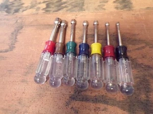 CRAFTSMAN H Series 7 PIECE NUT DRIVER SET 3/16" TO 1/2" MADE IN USA SAE - Picture 1 of 2