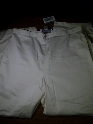 NUEVO Pantalones de vestir informales Corner Annex beige para mujer capris elásticos talla 10 nuevos con etiquetas. Foto 1 de 4