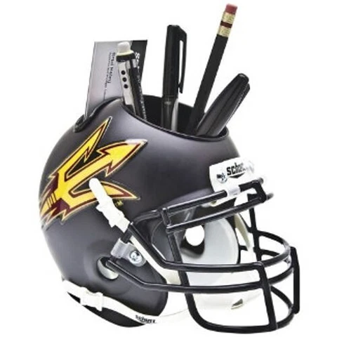 Arizona State Sun Devils (Black) NCAA Football Schutt Mini Helmet Desk Caddy Cover