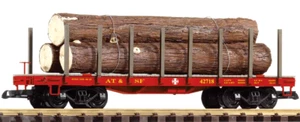 PIKO G Scale ~ New 2025 ~ Santa Fe AT-SF ~ Flatcar With Redwood Log Load ~ 38786 - Picture 1 of 1