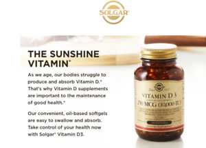Solgar Vitamin D 3 1000 IU 100 Chewable