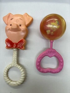 Vintage Baby Rattles Piglet and Muppet - Picture 1 of 6
