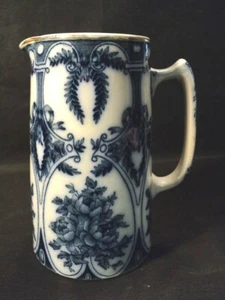 ANTIQUE JOHNSON BRO'S. 7" FLOW BLUE PITCHER - Picture 1 of 11