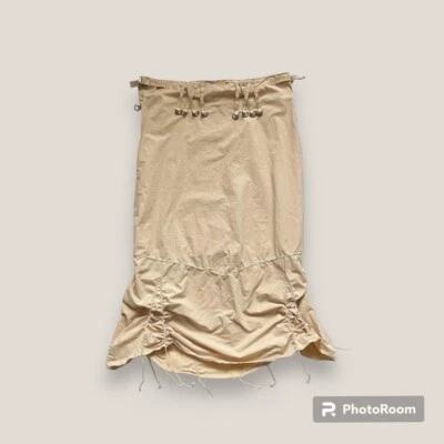 💀🥀 Falda Acanalada Maxi Hebilla Utilitaria Da-Nang Años 2000 De Colección Talla Pequeña Foto 1 de 4