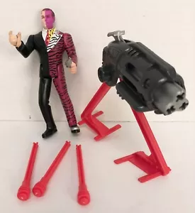 Figura de acción Kenner Batman Forever 1995 dos caras y cañón con misiles de colección - Imagen 1 de 2