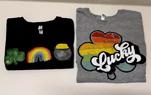 2 XXL T-shirt bundle St Pattys Day, Good Luck, Lucky - Picture 1 of 1
