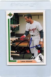 1991 Upper Deck #248 Lance Johnson White Sox Signed Auto *F1639