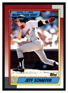1990 Topps Major League Debut 1989 #109 JEFF SCHAEFER Chicago White Sox