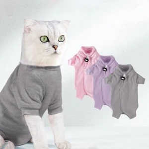 Cat Recovery Suit Adjustable Pet Jumpsuit Breathable Cat Suit Vest Pet Supplies - Picture 1 of 19