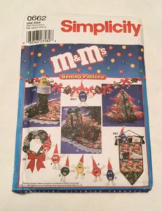 Simplicity Pattern 0662 M&M Candy Christmas Uncut - Picture 1 of 4