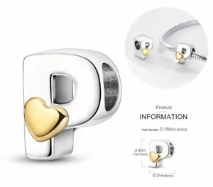 💖 Charm Anhänger Buchstabe * P * Pandora Armband Bettelarmband 💖 - Bild 1 von 2