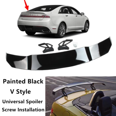 Universal Fit For Lincoln MKZ 13-20 Sedan Racing Style Trunk Lid Spoiler Wing - Image 1 of 4