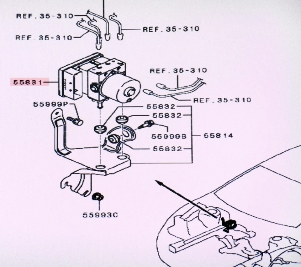 Modulador de freno ABS original Mitsubishi OE motor Eclipse 2006-2009 2,4 L Foto 1 de 1