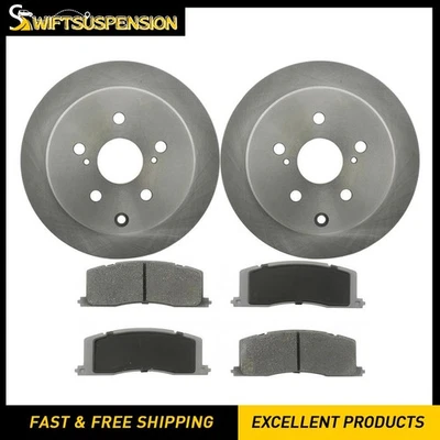 Kit de rotores de disco trasero y pastillas de freno para Toyota Previa 1991-1997 2,4 L Foto 1 de 4