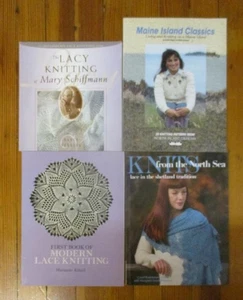 Menge 4 Strickmusterbücher (Spitzenstricken, Maine Island, Nordsee Shetland - Bild 1 von 1