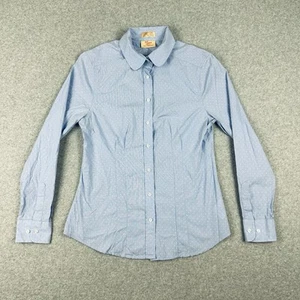 R.M Williams Women's Long Sleeve Semi Fitted Shirt Size 8 Blue Italian Fabric - Picture 1 of 10
