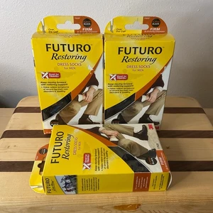 Futuro Restoring Dress Socks For Men XL Firm 3 Pair Brand New - Picture 1 of 6