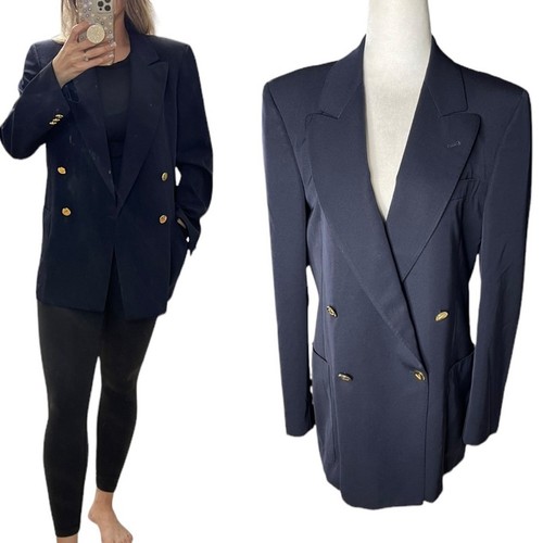 Giacca blazer vintage Valentino unisex bottoni oro doppiopetto taglia large