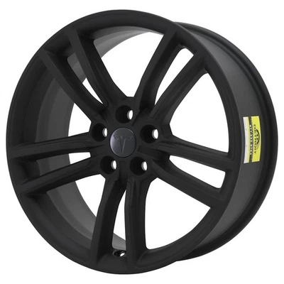 19" Tesla Model S Wheel Rim Factory OEM 98910 2012-2019 Satin Black - Image 1 of 2