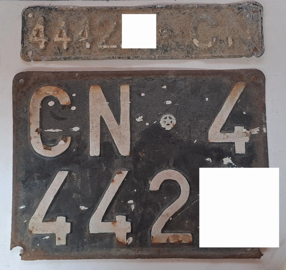 1957 Fiat 1100.103 CAR VINTAGE PLATES "SEE PHOTO" - Image 1 of 1