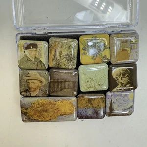 Conjunto de colección de imanes de Van Gogh imanes de azulejos 11 imanes de azulejos de arte Vincent Van Gogh - Imagen 1 de 7