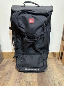 Quicksilver Surf Snowboard Skate Wheeled Black Duffle Bag Luggage VTG Retro 90 - Picture 1 of 16