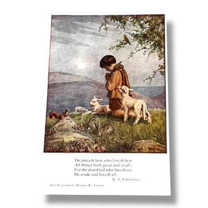 Postkarte Er betet den besten Hirtenjungen Künstler Margaret W Tarrant D739 - Bild 1 von 2