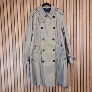 Aquascutum Bladen Trench Coat Overcoat Mens 40 Green Shimmer Silk Belted - Picture 1 of 14