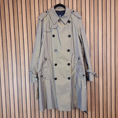 Aquascutum Bladen Trench Coat Overcoat Mens 40 Green Shimmer Silk Belted - Image 1 of 4