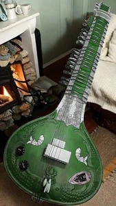 Indian Electric Travel Sitar Tun Wood Classical Professional Instrument + Bag - Picture 1 of 4