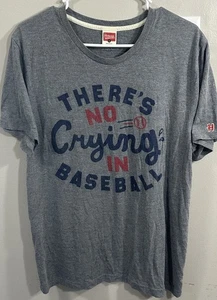"There's No Crying In Baseball" A League Of Their Own, Lrg, Gray, Homage T-shirt - Picture 1 of 5