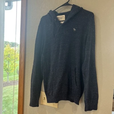 Abercrombie & Fitch Mens Size L Button Hooded Pullover Sweater - Image 1 of 4