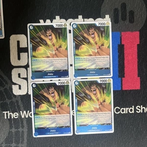 Juego de 4 piezas de juego de cartas coleccionables inglés Jozu OP08-047 raro de aluminio casi nuevo - Imagen 1 de 1