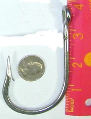 10 7732 12/0 Ganchos de Pesca de Acero Inoxidable Señuelos Cebo Marlín Pez Espada Tiburón  Foto 1 de 3