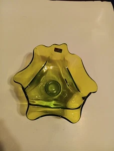 Wikinger Glas Epic Drape Avocado Grün Taschentuch Schale Kompott Bonbon Schale  - Bild 1 von 11