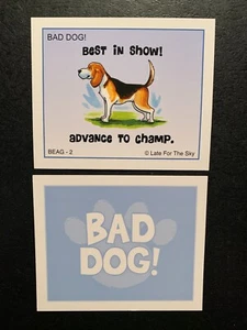 Monopoly Beagle BAD DOG CARD Best in Show ! GAME REPLACEMENT CARD - Picture 1 of 2