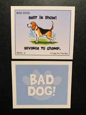 Monopoly Beagle BAD DOG CARD Best in Show ! GAME REPLACEMENT CARD - Image 1 of 2