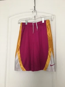 Nike Youth Kids Athletic Mesh Shorts Gym Basketball Pink Orange White Size M - Picture 1 of 10