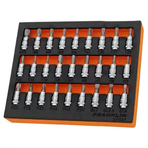 Set prese punta unità 1/4" 27 pezzi strumenti Franklin XF027 - Foto 1 di 1
