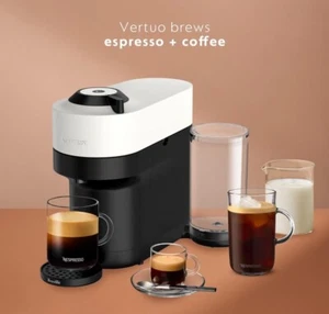 Nespresso Vertuo Pop+ Kaffee & Espressomaschine Weiß Nagelneu Originalverpackt - Bild 1 von 4